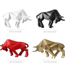 GobekUsa Geometric Bull Sculpture - Modern Home Decor, Office, Living Room Ornament