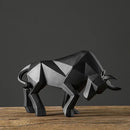 GobekUsa Geometric Bull Sculpture - Modern Home Decor, Office, Living Room Ornament