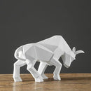 GobekUsa Geometric Bull Sculpture - Modern Home Decor, Office, Living Room Ornament