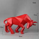 GobekUsa Geometric Bull Sculpture - Modern Home Decor, Office, Living Room Ornament