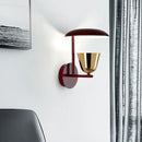 GobekUsa Modern Red Dome Wall Sconce Lighting Fixture - Metal 1-Head for Bedroom