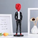 Modern red glossy balloon dog statue living room resin decor by Decorbites