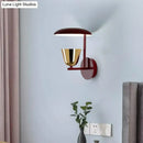 GobekUsa Modern Red Dome Wall Sconce Lighting Fixture - Metal 1-Head for Bedroom