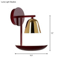 GobekUsa Modern Red Dome Wall Sconce Lighting Fixture - Metal 1-Head for Bedroom