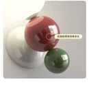 GobekUsa LED Wall Light Red Green White Metal Kids Room Lamp White Acrylic Ball