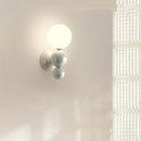GobekUsa LED Wall Light Red Green White Metal Kids Room Lamp White Acrylic Ball