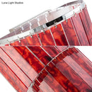 GobekUsa Modern Red Prism Wall Sconce - 2-Light Acrylic and Steel Lamp for Living Room