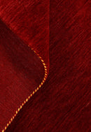 Modern Red Solid Design Hand Loomed Wool Area Rug