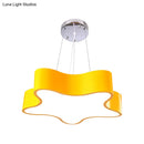 GobekUsa Child Care Centre LED Hanging Light Kids Red/Green/Yellow Finish Drop Pendant with Star Acrylic Shade, 11"/15" W