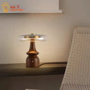 GobekUsa Gold Lustre Wood Table Lamp LED - Luxe Retro Medieval Design