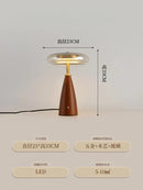 GobekUsa Gold Lustre Wood Table Lamp LED - Luxe Retro Medieval Design