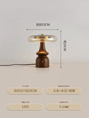 GobekUsa Gold Lustre Wood Table Lamp LED - Luxe Retro Medieval Design