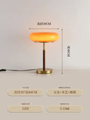 GobekUsa Gold Lustre Wood Table Lamp LED - Luxe Retro Medieval Design