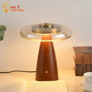 GobekUsa Gold Lustre Wood Table Lamp LED - Luxe Retro Medieval Design