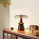 GobekUsa Gold Lustre Wood Table Lamp LED - Luxe Retro Medieval Design