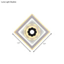 GobekUsa Minimal Acrylic Rhombus LED Wall Sconce Light with Bloom Pattern (White/Black) for Study Rooms