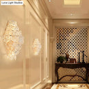 GobekUsa Modern Rhombus Clear Crystal 4-Light Sconce: Stylish Flush Wall Mounted Lamp