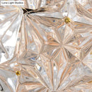 GobekUsa Modern Rhombus Clear Crystal 4-Light Sconce: Stylish Flush Wall Mounted Lamp