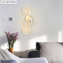 GobekUsa Modern Rhythm Shaped Bedroom Wall Sconce with Acrylic LED - Black/White, Mount as Lamp - Choose Neutral/Warm/White Light