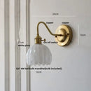 GobekUsa Glass Copper Knob Switch LED Wall Sconce - Modern Nordic Design