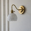 GobekUsa Glass Copper Knob Switch LED Wall Sconce - Modern Nordic Design