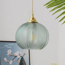 GobekUsa Blue Glass LED Pendant Lamp - Nordic Modern Hanging Light