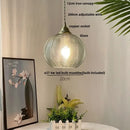 GobekUsa Blue Glass LED Pendant Lamp - Nordic Modern Hanging Light