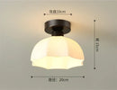 Modern ribbed ceramic glass chandelier white and brass living room light by Decorbites