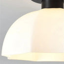 Modern ribbed ceramic glass chandelier white and brass living room light by Decorbites