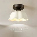 Modern ribbed ceramic glass chandelier white and brass living room light by Decorbites