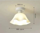 Modern ribbed ceramic glass chandelier white and brass living room light by Decorbites
