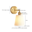 GobekUsa Ceramic LED Wall Light Striped White Modern Nordic Pull Chain Mirror Lamp