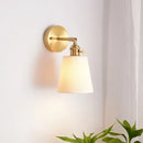 GobekUsa Ceramic LED Wall Light Striped White Modern Nordic Pull Chain Mirror Lamp