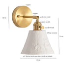 GobekUsa Ceramic LED Wall Light Striped White Modern Nordic Pull Chain Mirror Lamp