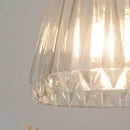 GobekUsa Clear Glass LED Pendant Light Fixture Modern Copper Knob Switch Hang Lamp