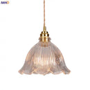 GobekUsa Clear Glass LED Pendant Light Fixture for Modern Home Decor