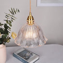 GobekUsa Clear Glass LED Pendant Light Fixture for Modern Home Decor