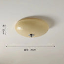 GobekUsa Cream Glass Round Ceiling Lights | Modern LED Indoor Lighting | Bedroom Study Balcony Lighting