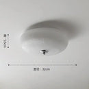 GobekUsa Cream Glass Round Ceiling Lights | Modern LED Indoor Lighting | Bedroom Study Balcony Lighting