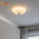 GobekUsa Cream Glass Round Ceiling Lights | Modern LED Indoor Lighting | Bedroom Study Balcony Lighting