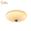 GobekUsa Cream Glass Round Ceiling Lights | Modern LED Indoor Lighting | Bedroom Study Balcony Lighting