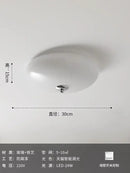 GobekUsa Cream Glass Round Ceiling Lights | Modern LED Indoor Lighting | Bedroom Study Balcony Lighting