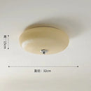GobekUsa Cream Glass Round Ceiling Lights | Modern LED Indoor Lighting | Bedroom Study Balcony Lighting