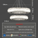 GobekUsa Crystal LED Ceiling Pendant Chandelier for Modern Luxury Living Room Décor