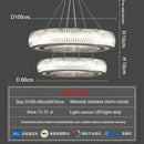 GobekUsa Crystal LED Ceiling Pendant Chandelier for Modern Luxury Living Room Décor