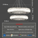 GobekUsa Crystal LED Ceiling Pendant Chandelier for Modern Luxury Living Room Décor