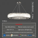 GobekUsa Crystal LED Ceiling Pendant Chandelier for Modern Luxury Living Room Décor