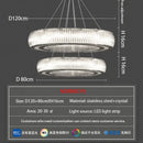 GobekUsa Crystal LED Ceiling Pendant Chandelier for Modern Luxury Living Room Décor
