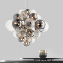 GobekUsa Glass Globe LED Chandelier Pendant Light for Nordic Luxury Living Room