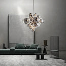 GobekUsa Glass Globe LED Chandelier Pendant Light for Nordic Luxury Living Room